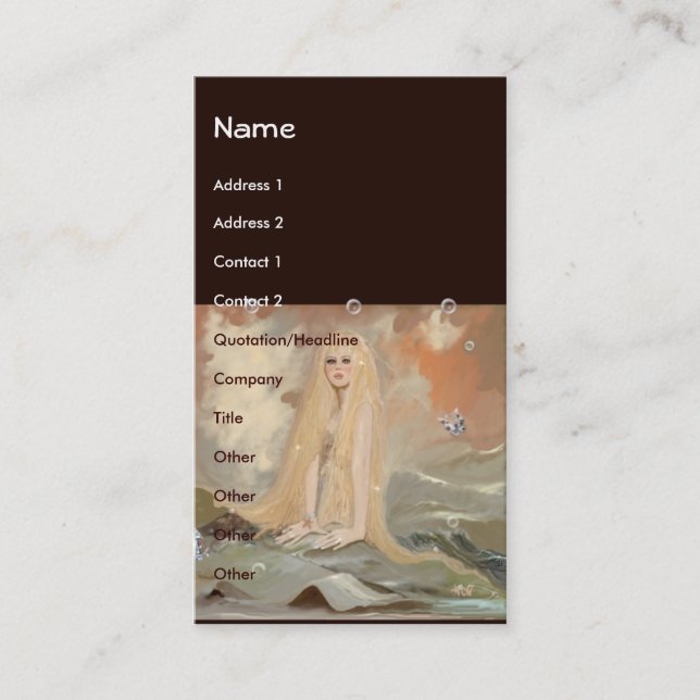 Mermaid Template Business Card (Front)