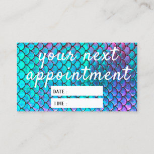 mermaid texture appointment card