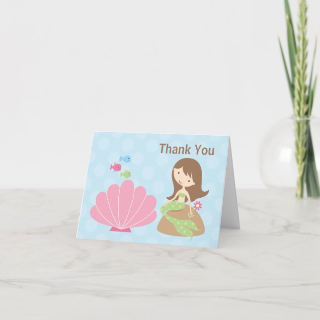 Mermaid Thank You Card (Front)