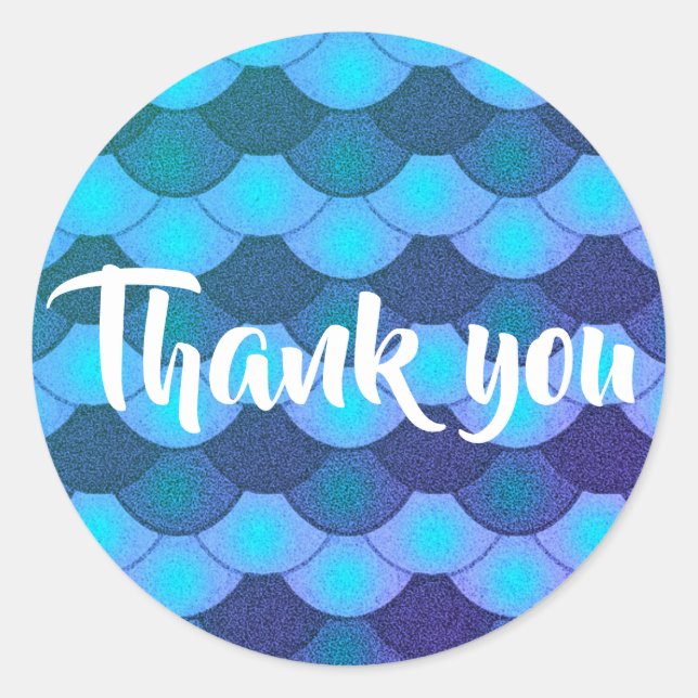 Mermaid - Thank you Classic Round Sticker (Front)
