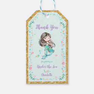 Mermaid Thank You Note Favour Gift Tags Birthday