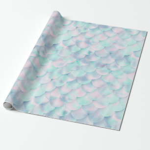 Mermaid theme aqua pink BIRTHDAY WEDDING WRAP Wrapping Paper
