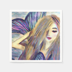 Mermaid theme party custom paper plates napkin