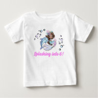 Mermaid Themed 6th Birthday T-Shirt for Kids
