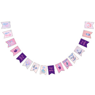 Mermaid Themed Birthday Bash bunting banner