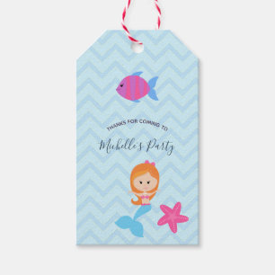 Mermaid themed Birthday Party Guest favour Gift Tags