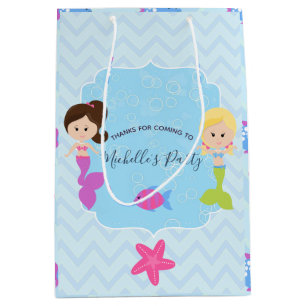 Mermaid themed Birthday Party Guest favour Medium Gift Bag
