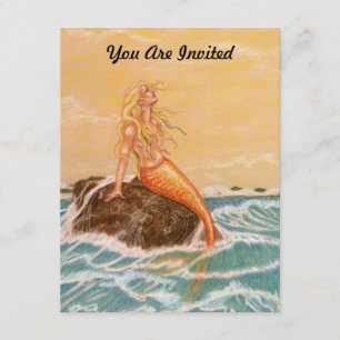 MERMAID THEMED PARTY INVITATION ~ EZ TO CUSTOMIZE