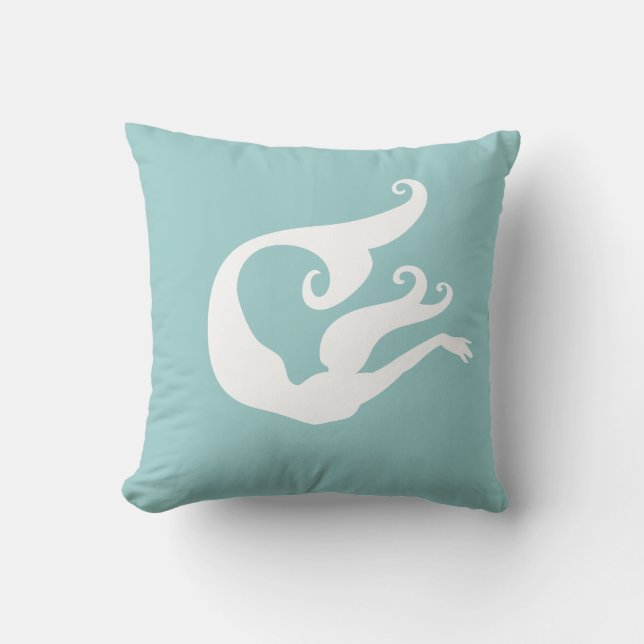 Mermaid Throw Pillow (Front)