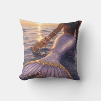mermaid throw pillow