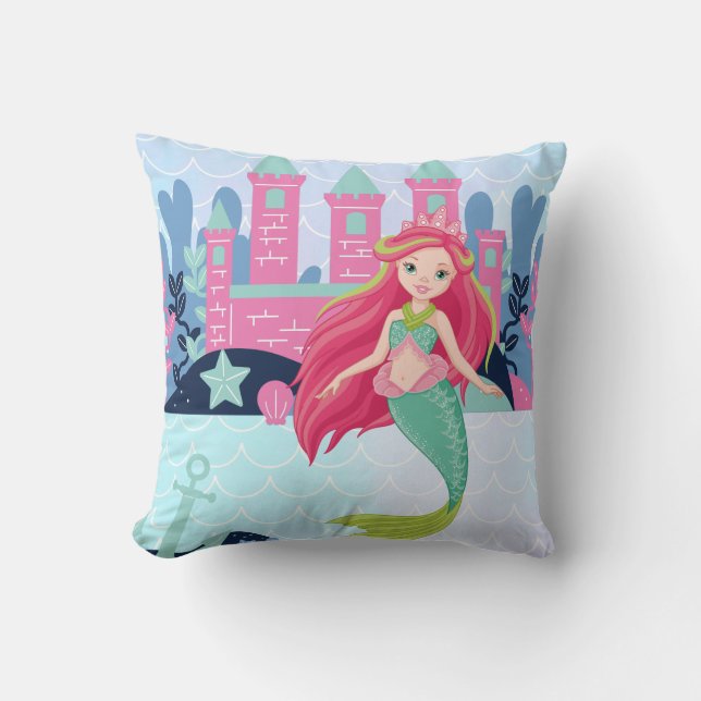 Mermaid  throw pillow (Front)