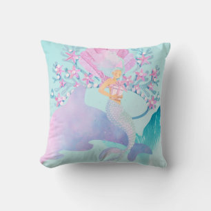 Mermaid  throw pillow