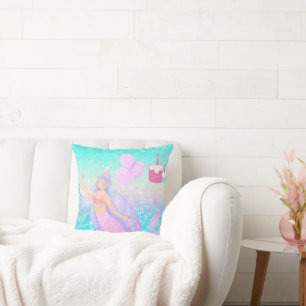 Mermaid throw pillow