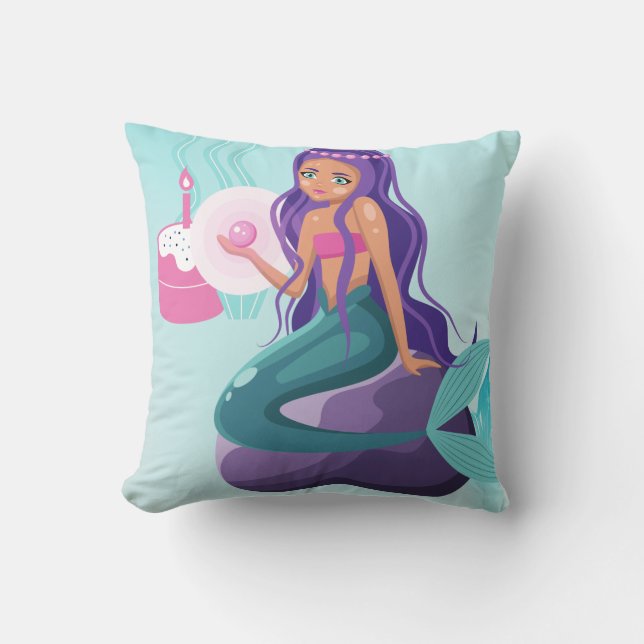 Mermaid  throw pillow (Front)