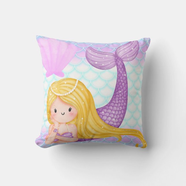 Mermaid  throw pillow (Front)