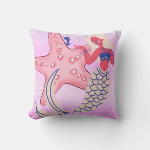 Mermaid  throw pillow