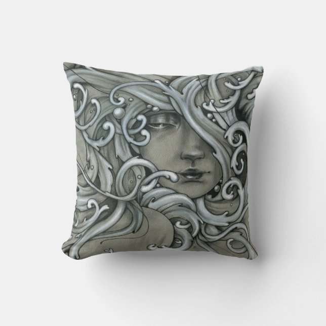 Mermaid Throw Pillow #1 (Front)