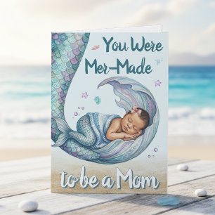 Mermaid to be a Mum Mother's Day New Parent Card