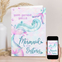 Mermaid to Be Sisters Personalised Sister Birthday