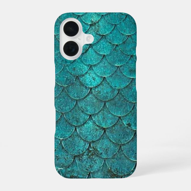 Mermaid turquoise iPhone case (Back)