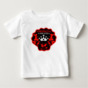 Mermaid Twin Sisters Baby T-Shirt