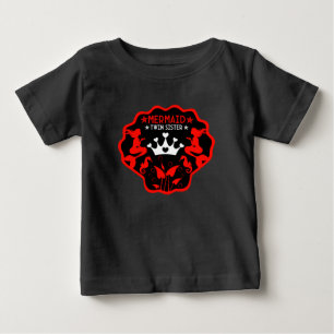 Mermaid Twin Sisters Baby T-Shirt
