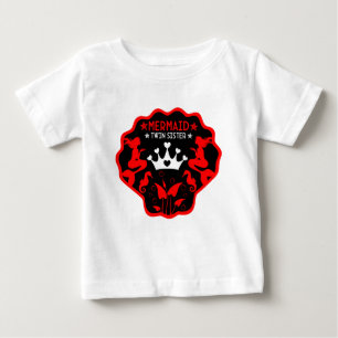 Mermaid Twin Sisters Baby T-Shirt