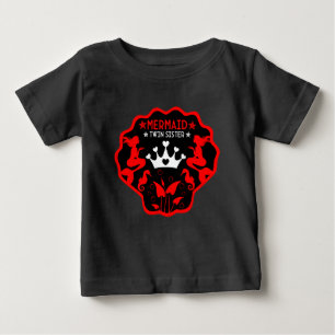  Mermaid Twin Sisters Baby T-Shirt