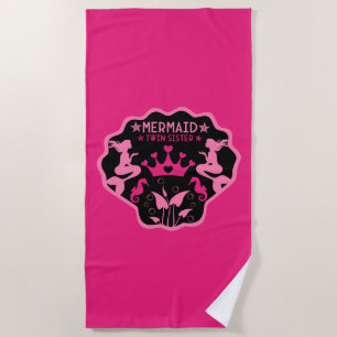 Mermaid Twin Sisters Beach Towel