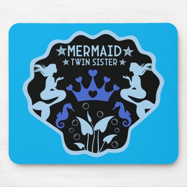  Mermaid Twin Sisters Mouse Mat (Front)