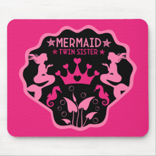 Mermaid Twin Sisters Mouse Mat