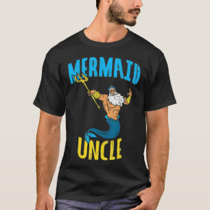 Mermaid Uncle Neptune Security Family Matching Par T-Shirt