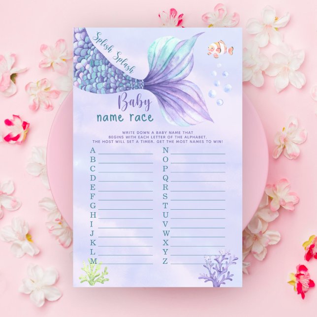 Mermaid Under the sea Baby name race game (Creator Uploaded)