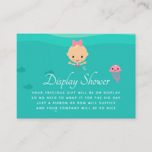 Mermaid Under the Sea Baby Shower Display Shower Enclosure Card