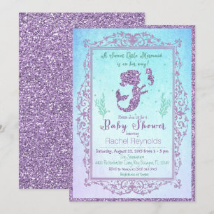 Mermaid Under the Sea Baby Shower Invitation