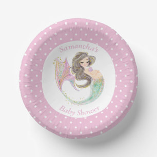 Mermaid under the sea baby shower  paper plate