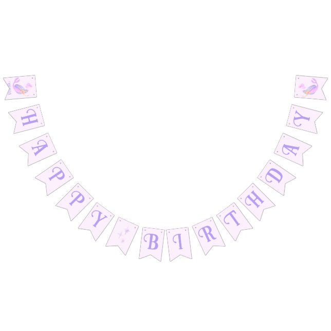 Mermaid Under the Sea Birthday Girl Age Pink Bunting (All)