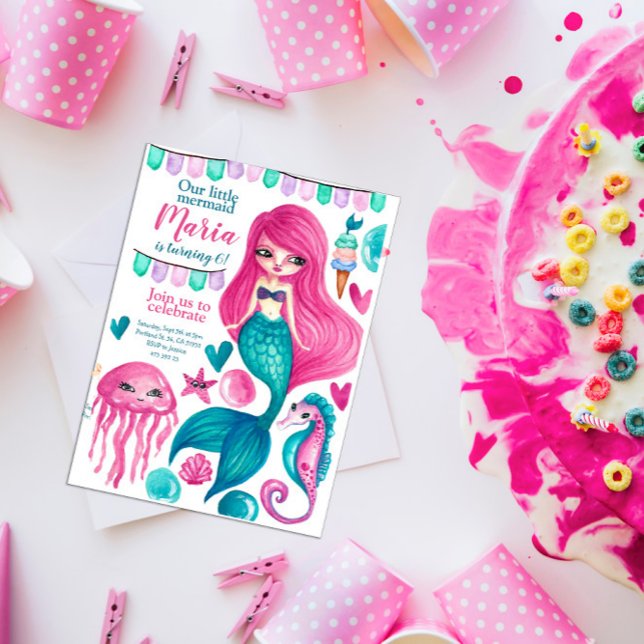 Mermaid Under the sea Birthday Invitation  (Creator Uploaded)
