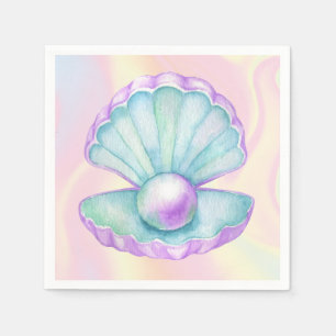 Mermaid Under the Sea Birthday Napkin