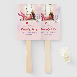 Mermaid Under The Sea Birthday Party Hand Fan