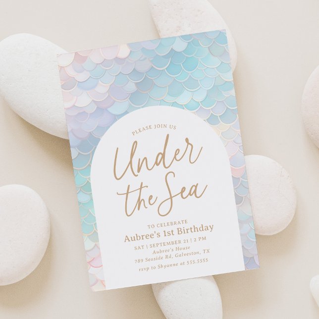 Mermaid Under the Sea Birthday Party Invitation (Creator Uploaded)