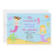Mermaid  Under the sea Birthday Party Invitations
