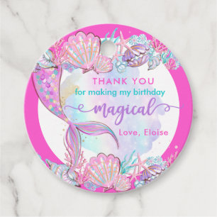 Mermaid Under The Sea Birthday Party Magical Favour Tags