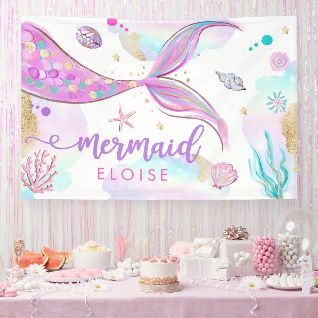Mermaid Under The Sea Birthday Party Welcome Banner (Party)