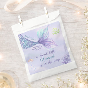 Mermaid Under The Sea Girl Baby Shower Favour Bags