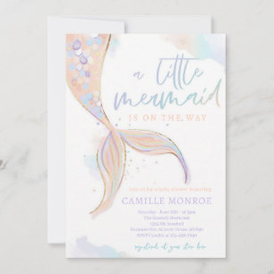 Mermaid Under the Sea Girl Baby Shower Invitation