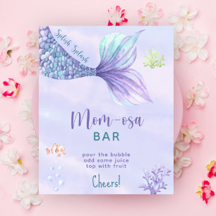 Mermaid Under the Sea Momosa bar Poster