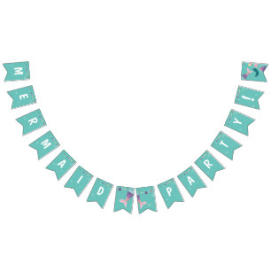 Mermaid Under The Sea Party Colourful Seashells Bunting