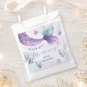 Mermaid Under the sea party thank you Favour Bags