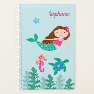 Mermaid Under The Sea Personalised Blue Planner